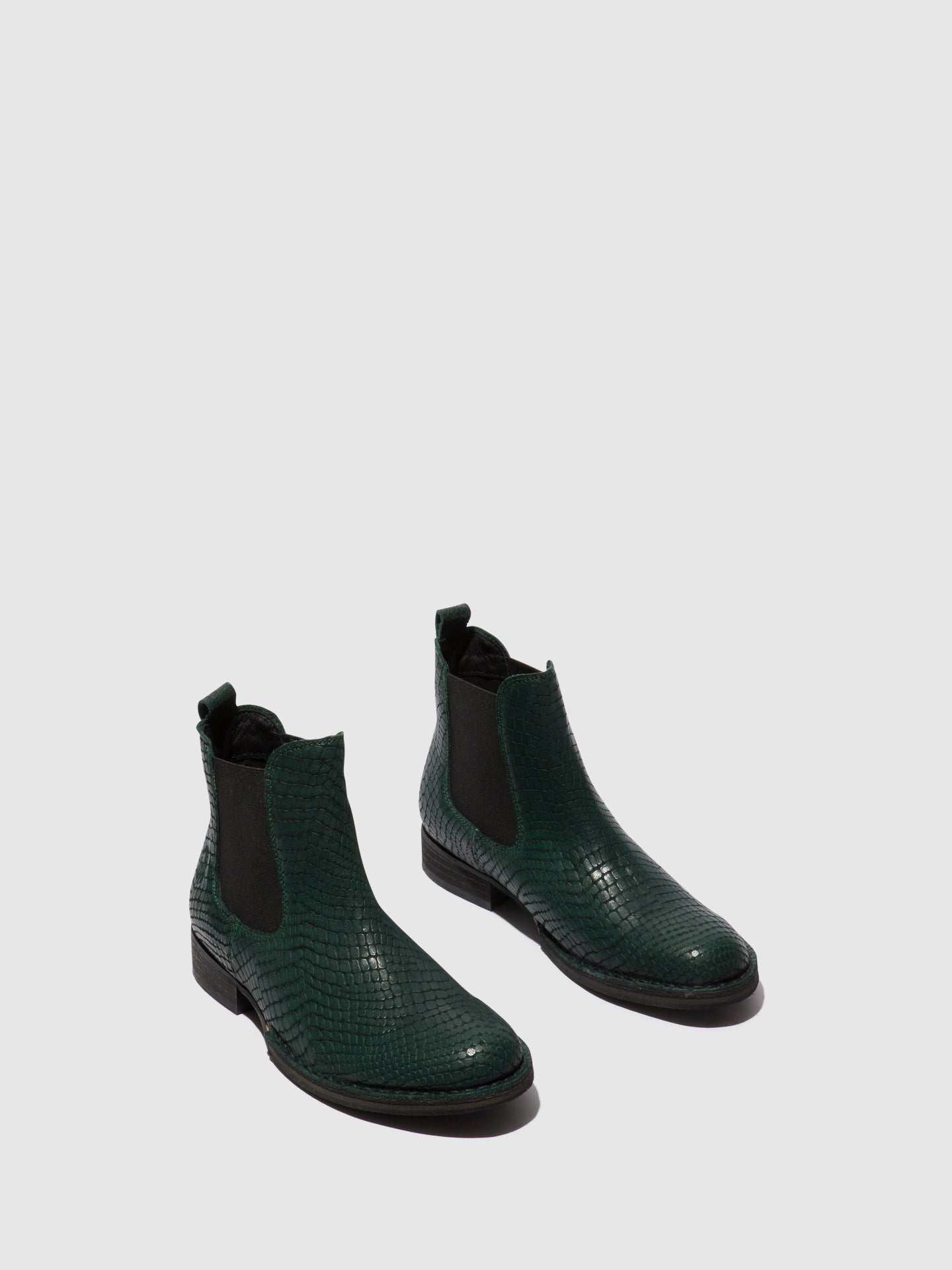 Fly London Botins Chelsea RINO046FLY CROCO GREEN FOREST